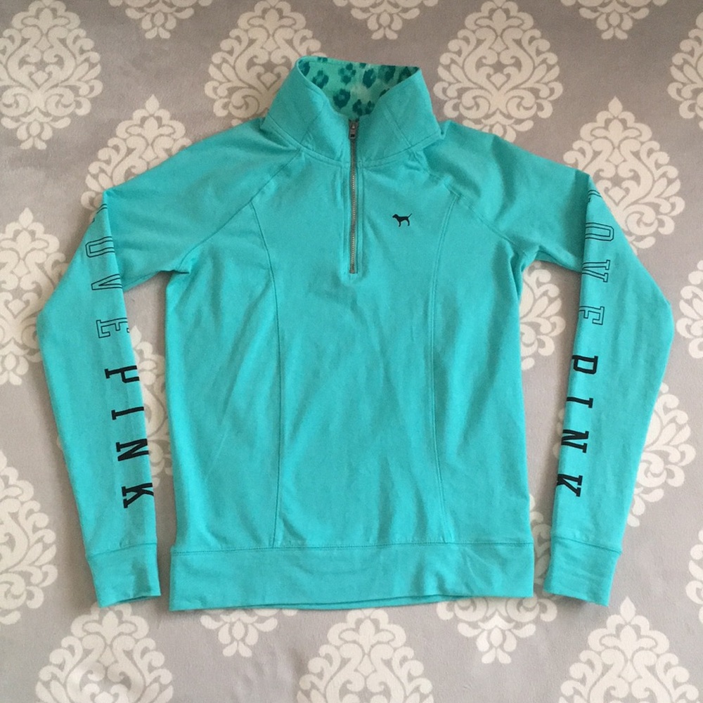 Pink Victoria's Secret -Teal/Turquoise Quarter Zip - Picture 5 of 8